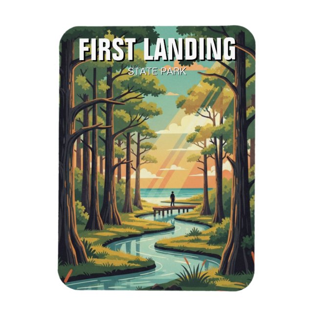 First Landing State Park Virginia Travel Magnet (Vertikal)