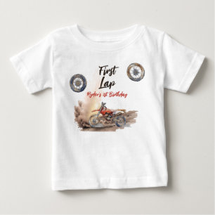 First Lap Little Racer 1. Geburtstag Baby T-shirt