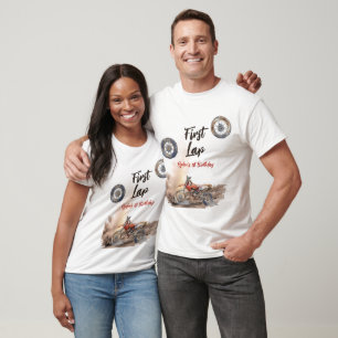 First Lap Little Racer 1. Geburtstag T-Shirt