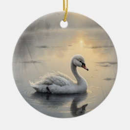 First Light Kin Swan Glass Ornament
