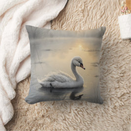 First Light Kin Swan Throw Pillow Kissen