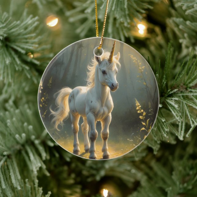 First Light Kin Unicorn Glass Ornament (Baum)