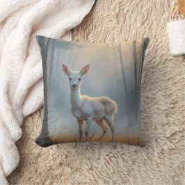 First Light Kin White Stag Throw Pillow Kissen