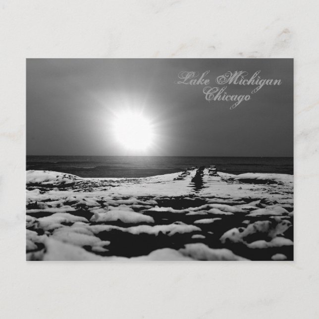 First Light Lake MIchigan Post Postkarte (Vorderseite)