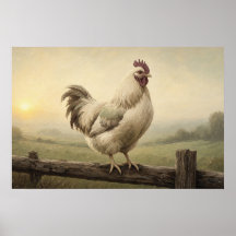 First Light Rooster Farmhouse-Malerei