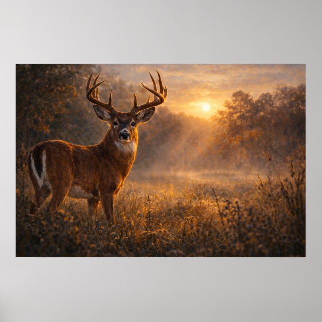 First Light | Whitetail Deer Art | Poster (Vorne)