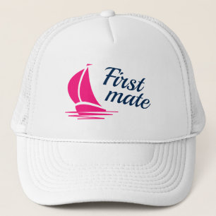 First mate pink Ladys nautisches Segelboot Truckerkappe