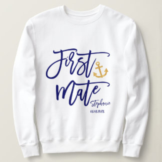 First Mate Trauzeugin Blue Nautic Sweatshirt