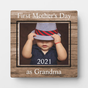 First Mother Day Oma Custom Foto Plaque Fotoplatte