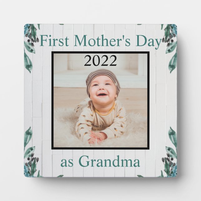 First Mother Day Oma Custom Foto Plaque Fotoplatte (Vorderseite)
