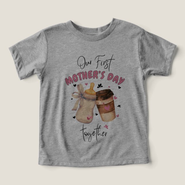 First Mother Day Shirt 2025/Pink Matching Outfit (Design Vorderseite)