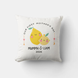 First Mother’s Day 2026 Cute Lemon Mom & Baby  Kissen