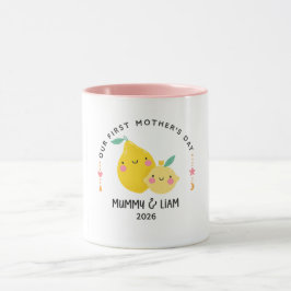 First Mother’s Day 2026 Cute Lemon Mom & Baby  Tasse