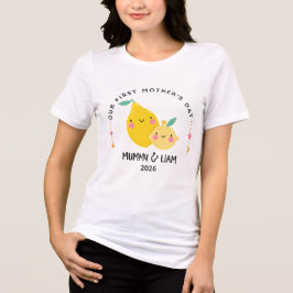 First Mother’s Day 2026 Cute Lemon Mom & Baby  Tri-Blend Shirt