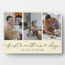 First Mother's Day Heart Script 3 Foto Geschenk