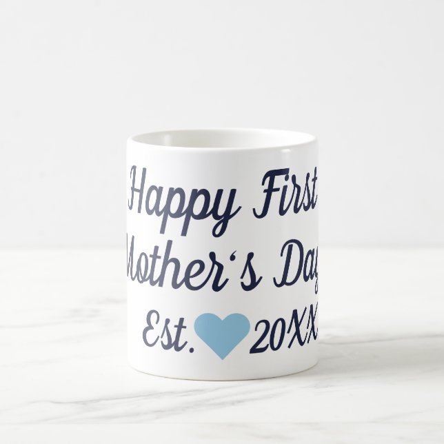 First Mother's Day Navy & Light Blue Tasse (Mittel)