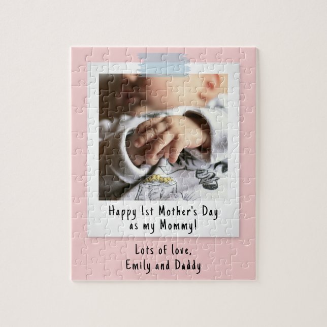 First Mother's Day Snapshot Style Foto Puzzle (Vertikal)