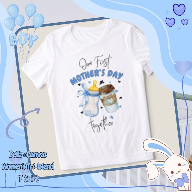 First Mthers Day Shirt 2025 /Blue Matching Outfit (First Mother's Day Shirt 2025 / Blue Matching outfit, our first mothers shirt, new mommy gift, mothe)