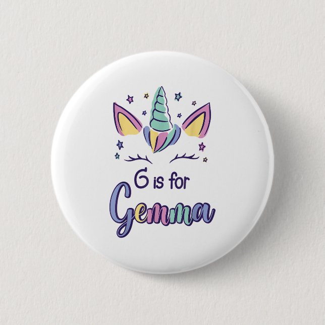 First Name Gemma D G Is For Gemma  Button (Vorderseite)