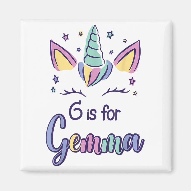 First Name Gemma D G Is For Gemma  Magnet (Vorne)