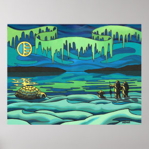 First-Nation-Malerei-Druck Inuit-Liebe-Druck groß Poster