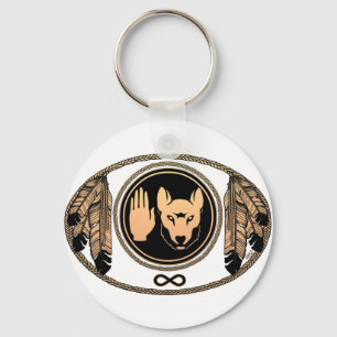 First Nations Schlüsselanhänger Wolf Native Art Me