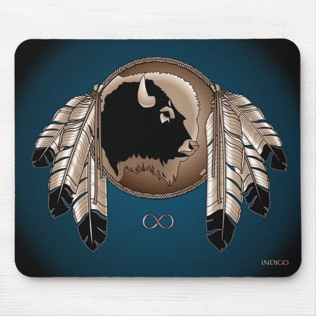 First Nations Wildlife Gaben Native Art Mousepad (Vorne)
