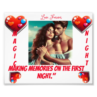"First Night Bliss: Love's Eternal Wall Art" Fotodruck