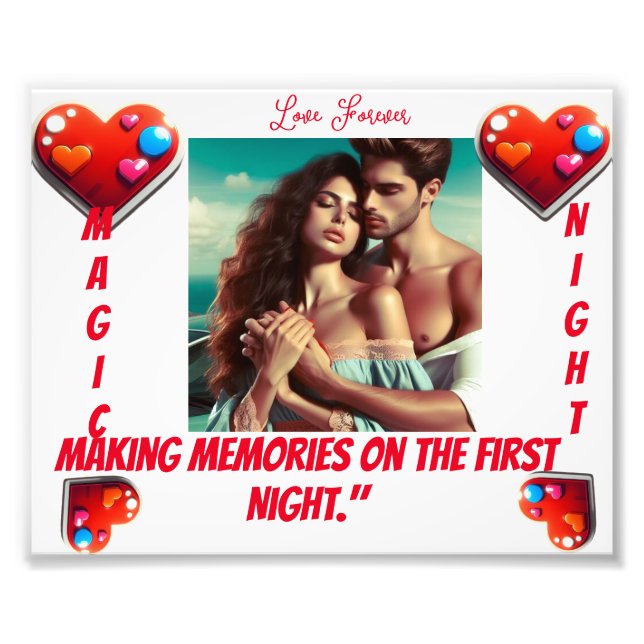 "First Night Bliss: Love's Eternal Wall Art" Fotodruck (Vorne)