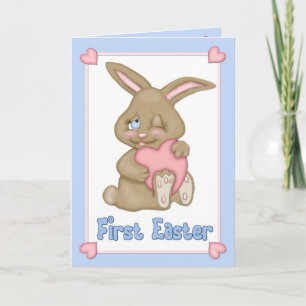 First Oaster Bunny Hugs Feiertagskarte