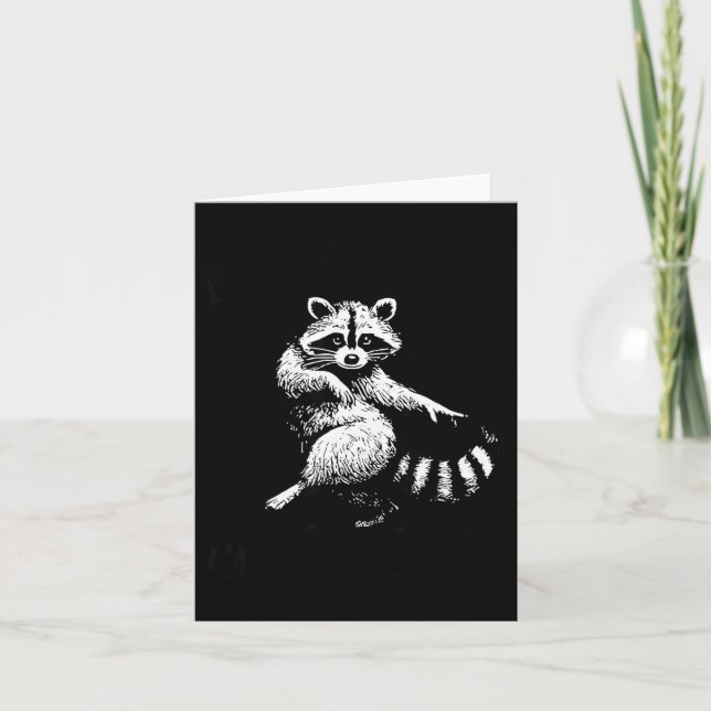 First Of All I'm A Delight Funny Raccoon Lover  Karte (Vorderseite)