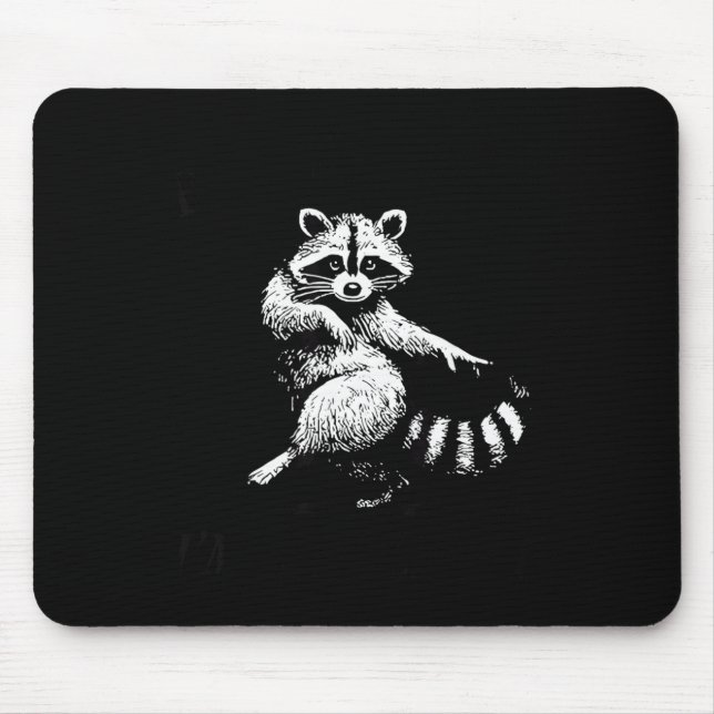 First Of All I'm A Delight Funny Raccoon Lover  Mousepad (Vorne)