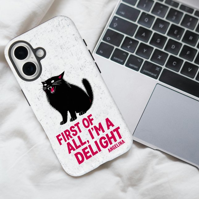 First Of All I'm A Delight Roaring Black Cat Case-Mate iPhone Hülle (Von Creator hochgeladen)