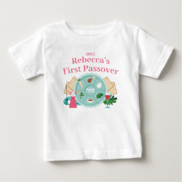 First Passover Custom Girl Name Year Baby T - Shir T-shirt