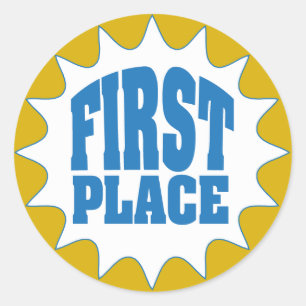 First Place Award Runder Aufkleber