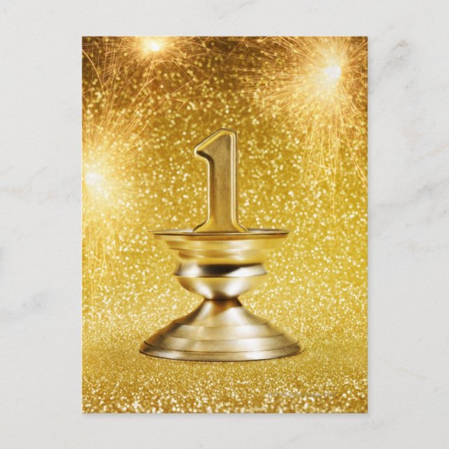 First Place Trophy Postkarte (Vorderseite)