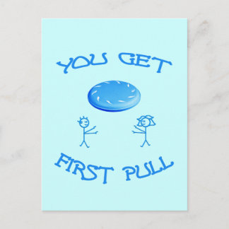 First Pull Frisbee Postkarte