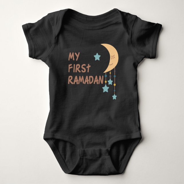 First Ramadan Baby Bodysuit - muslimisches Geschen Strampler (Vorderseite)