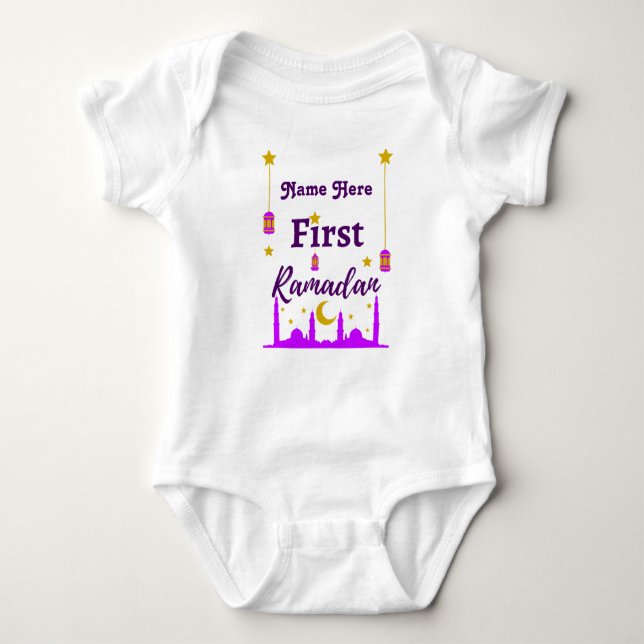 First Ramadan | INDIVIDUELLE NAME Baby Strampler (Vorderseite)