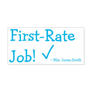 "First Rate Job!" + Name des benutzerdefinierten L Permastempel
