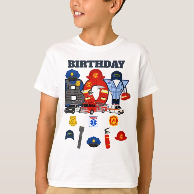 First Responder Birthday Boy | Notfall T-Shirt (Vorderseite)