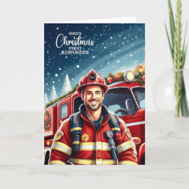 First Responder Male Feuerwehrmann Weihnachten