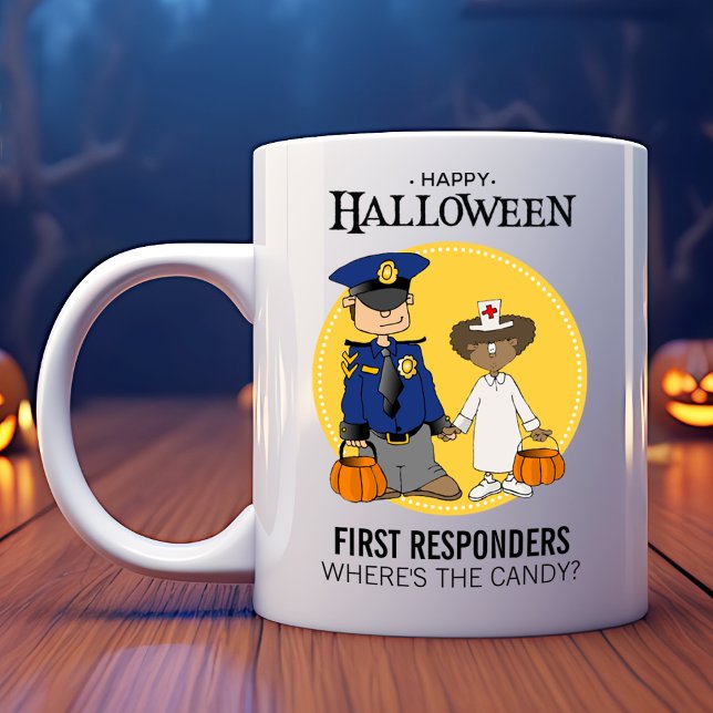 First Responder Police Officer Nurse Halloween Kaffeetasse (Von Creator hochgeladen)