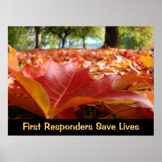 First Responder Rettete Lives Poster Herbstlaub