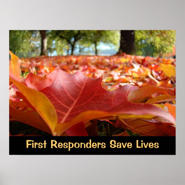 First Responder Rettete Lives Poster Herbstlaub (Vorne)