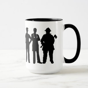 First Responder Silhouetten Name Tasse