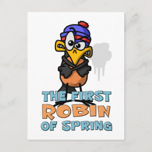 First Robin Postkarte