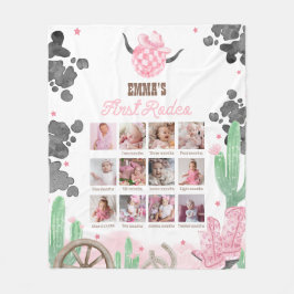 First Rodeo 1st Birthday Boho Wild West Photo Sign Fleecedecke
