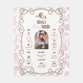 First Rodeo 1st Birthday Milestone Sign Fleecedecke