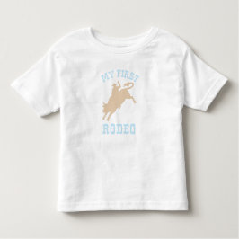 First Rodeo Baby blau und braun Geburtstag Kleinkind T-shirt